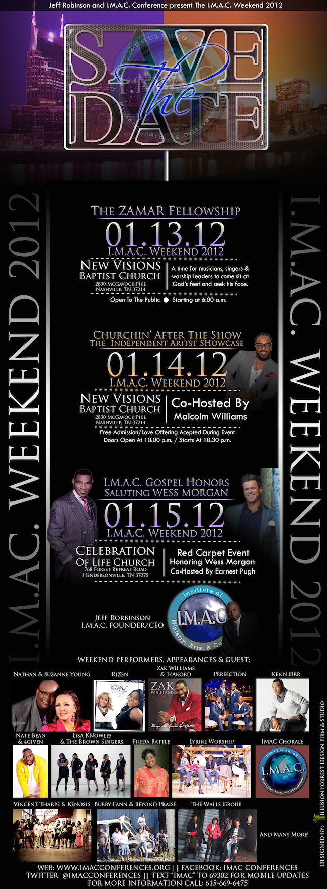 (I.M.A.C.) THE INSTITUTE FOR MINISTRY, ARTS and CULTIVATION CONFERENCE ANNOUNCES IT&#8217;S THREE DAY STELLAR AWARD WEEKEND EVENTS