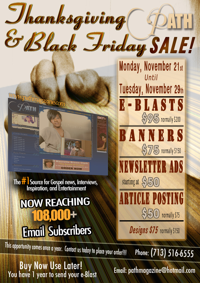 PATH MEGAzine Announces Thanksgiving & Black Friday Sale Throughout This Week!