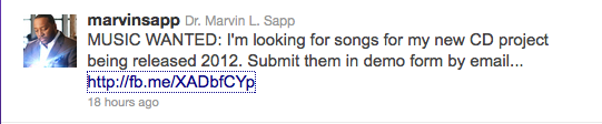 Marvin Sapp is Looking for Songwriters for New Album
