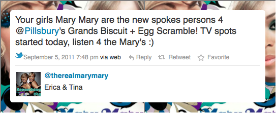 Mary Mary Lands Theme Song for Pillsbury Grand Biscuits!