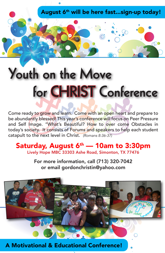 Youth on the Move for Christ Conference Aug 6th