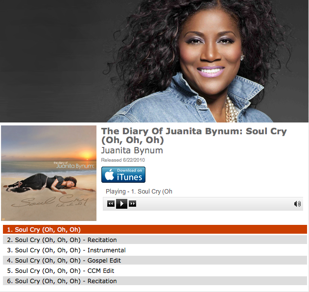 Juanita Bynum&#8217;s Album Hits Stores Today: The Diary Of Juanita Bynum: Soul Cry (Oh, Oh, Oh)