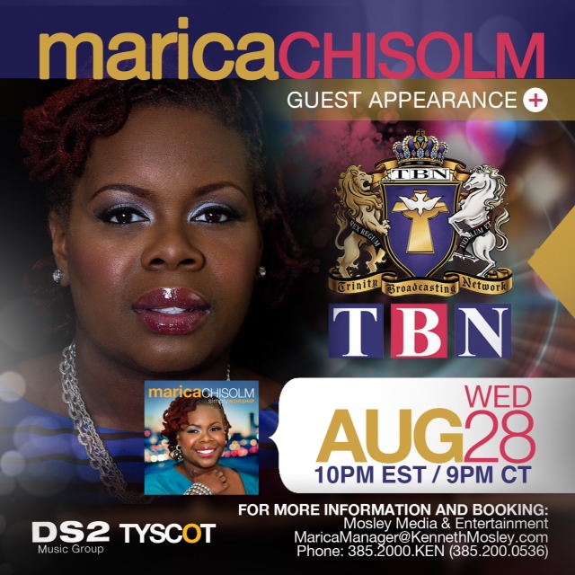 Marica Chisolm to perform on TBN&#8217;s Praise the Lord Atlanta