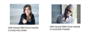 SUPERSTARS AMY GRANT AND KIRK FRANKLIN SET TO HOST THE 44TH ANNUAL GMA DOVE AWARDS ON OCTOBER 15th