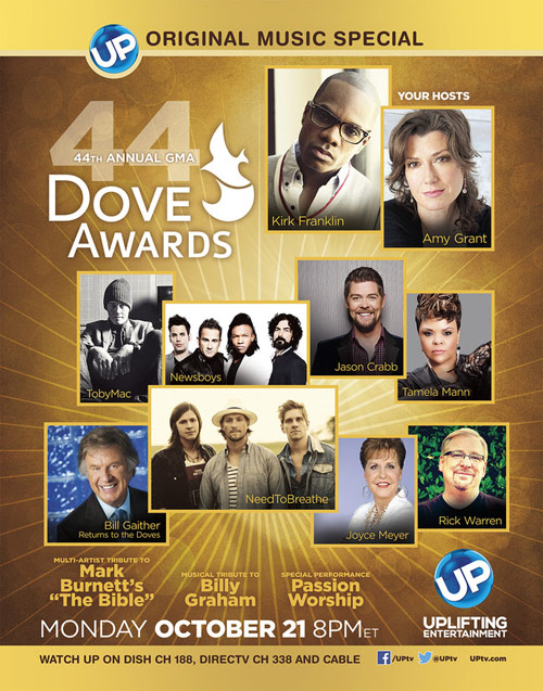 THE 44th ANNUAL GMA DOVE AWARDS, HOSTED BY AMY GRANT AND KIRK FRANKLIN AIRS ON MONDAY, OCTOBER 21st