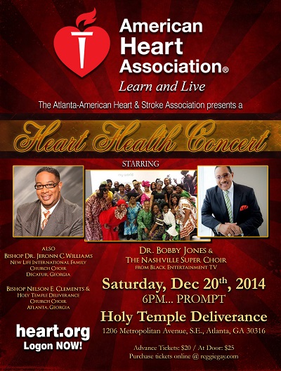 Broadcaster Reggie Gay Hosts &#8220;Heart Health Concert” Featuring Dr. Bobby Jones December 20th in Atlanta