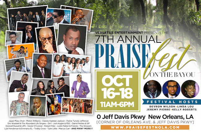 New Orleans Readies for 7th Annual Praise Fest on the Bayou with Melvin Williams, Zie&#8217;l and MORE Set to Perform