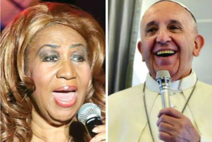 What Did Aretha Franklin Hand Over to Pope Francis?