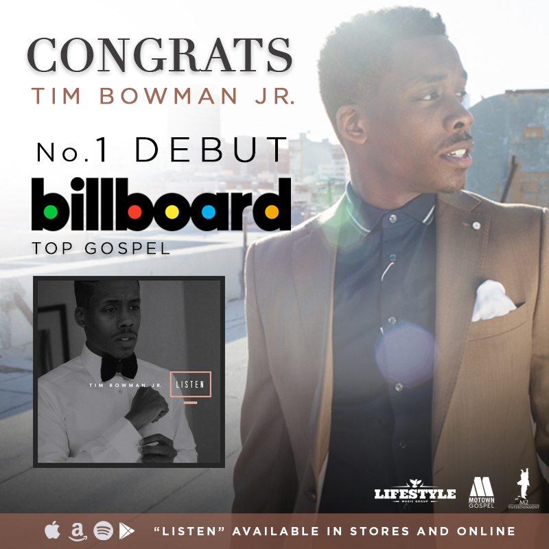 This Week’s Billboard Top 10 Gospel CDs: Tim Bowman Jr. Debuts at #1
