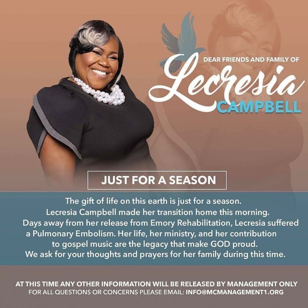 Christian Community Mourns the Death of Lecresia Campbell