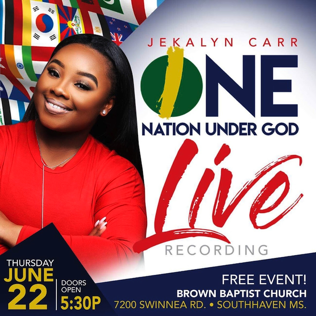 20 YEAR-OLD GRAMMY-NOMINATED JEKALYN CARR PREPS FOR NEW LIVE RECORDING