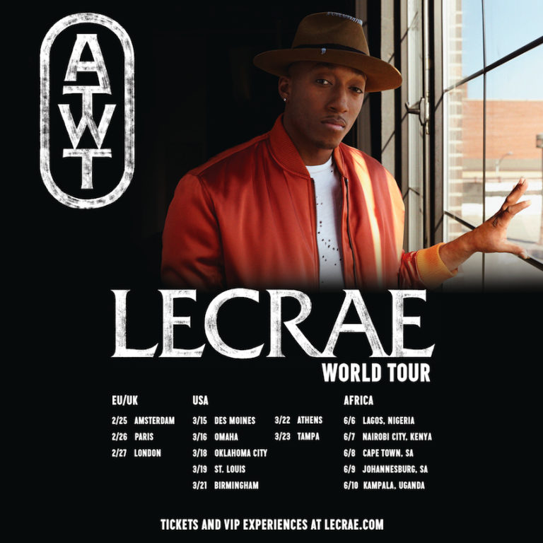 Lecrae Announces World Tour Dates with Stops in Amsterdam, London and