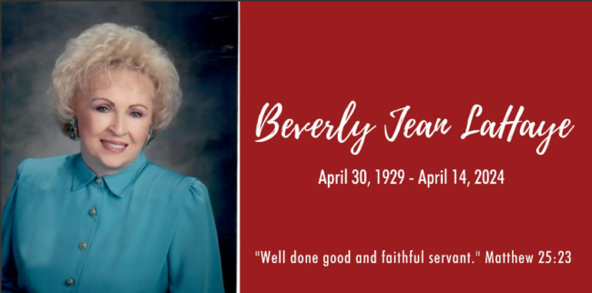 Passing of Prominent Christian Conservative Activist Beverly LaHaye at Age 94