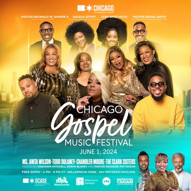 Mayor Brandon Johnson and DCASE Unveil 2024 Chicago Gospel Music Festival Lineup