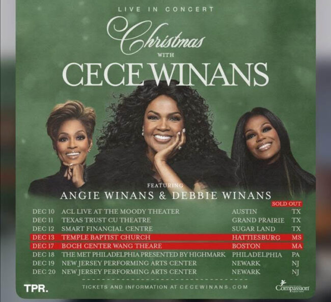 CeCe Winans teams up with Family for Christmas Tour
