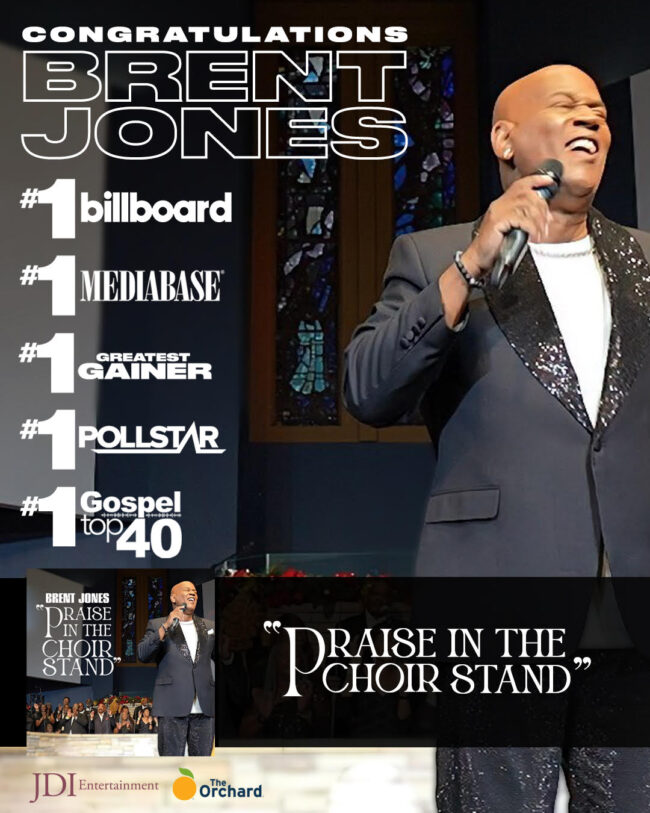 Brent Jones Scores 4th Straight #1 on Billboard with ‘PRAISE IN THE CHOIR STAND’